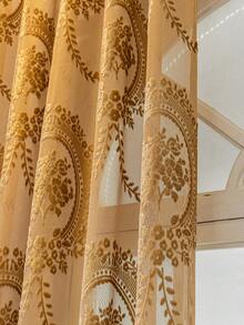 1 件亚麻现代亚麻纱窗帘 - 日式亚麻风格，杆袋设计，适用于客厅和卧室 - 透明滤光窗帘，客厅窗帘，卧室窗帘 - 彩色 - 查看 4