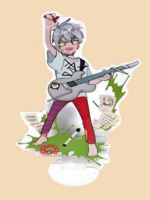 1/2 Piezas Soporte acrílico de personaje de anime estilo alienígena, regalo de cumpleaños para fans del anime, ilustraciones a color con detalles exquisitos, accesorios y adornos de anime