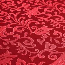 1 Stück rote Jacquard Tischdecke, ein knitterresistenter und waschbarer Tischbezug aus Polyesterfaser, geeignet für die Tischdekoration an Weihnachten, und ein abnehmbarer Tischbezug aus reinem Polyesterstoff für den täglichen Gebrauch.