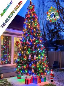1PC Outdoor Solar String Lights - 20/50/100 LED Solar Christmas Lights With 8 Lighting Modes, IP65 Waterproof, For Yard, Fence, Balcony, Party, Christmas Tree Decoration, Wedding, Garden Decor - Solar Led String Light - 查看 27