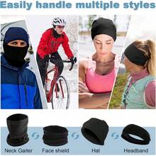 2 - Pack Neck Gaiter Face Cover Scarf Men Women - Breathable Wind - Proof Cotton Stretchy Face Ski, Snowmobile, Winter Running