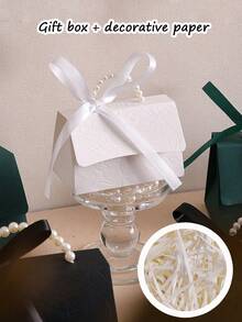 20/10pcs-Faux Pearl Decor Gift Bag, Simple Wrapping Bag For Party,Pearl Handle Decor Paper Gift Box,Exquisite White Gift Packaging Box For Valentine's Day Wedding Gift,Letterpress Printing Flower Box Mini Packaging Bags Paper Box For Gift Set Box Small Gift Bags Wedding Favors Party Decor,Mother's Day Gifts,Gift,Bridal Shower Autumn,Valentine's Day Party Favors