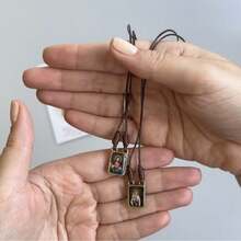 Our Lady Of Mount Carmel Sacred Heart Of Jesus Metal Scapular With Leaflet - 1個單位 - 查看 6