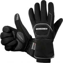 Guantes térmicos impermeables y resistentes al viento, 3M Thinsulate para visualización táctil de invierno, para ciclismo, equitación, correr, deportes al aire última intervensión, para - Negro - - Ver 1