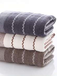 1/3/6/8 Toallas, Patrón de rayas minimalista, 34 x 75 cm, Adecuado para hombres, mujeres, parejas, adultos, lavado de cara, secado de manos, uso doméstico, absorbente y de secado rápido, suave y resistente al color