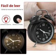 Reloj de Pared Digital, Se Puede Colgar o Colocar Pie Reloj Despertador de visualización Grande con Control Remoto, Reloj Digital con Luz Nocturna, Fecha Semana, Temperatura para recámara (A) - A - Ver 11