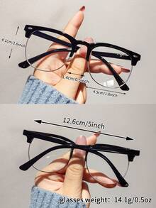 1 Pair Kids Oval Frame Fashion Non-Prescription Glasses, Suitable For Boys And Girls Daily Decoration, Back To School, Holiday, Travel, Halloween Party, Photography Props