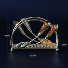 1 pezzo Portasalviette in carta stile europeo a forma di giglio di calla dorato, adatto per soggiorno, sala da pranzo, studio, camera da letto, esterno e varie occasioni