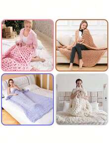 1 rotolo di filato grosso e spesso super voluminoso, grande 250g ± 20g, circa 2cm di larghezza, morbido e confortevole, perfetto per la lavorazione a mano, la filatura e le creazioni fai-da-te. Questo filato per tessuti lavorati a maglia è morbido e versatile, adatto per uncinetto e maglia di borse, cuscini, bambole, coperte, pantofole e vari progetti artigianali all'uncinetto.