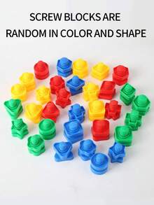 5 套巨型螺母和螺栓玩具，STEM 教育建筑螺丝匹配活动，完美之选，圣诞礼物