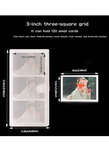 3/4/5/6/7 Inch Frosted Transparent Snap Button Photo Album, 80/160/200 Card Slots, Suitable For Storing Photos And Postcards - White - View 32