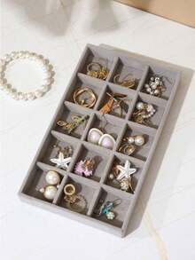 10pcs/Set Jewelry Tray, Jewelry Display Organizer Trays, Stackable Jewelry Tray, Drawer Jewelry Tray, Elegant Jewelry Organizer Tray, Portable Jewelry Stand, Grid Jewelry Tray, Jewelry Storage Tray, Jewelry Box, Jewelry Organizer, Drawer Storage Box, Suitable For Earrings, Necklaces