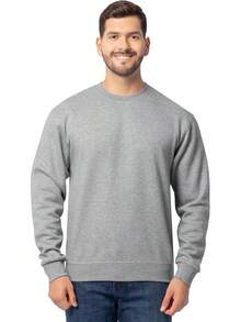 Fruit of the Loom Eversoft - Sudadera de Forro Polar con Cuello Redondo para Hombre, Absorbe la Humedad y Transpirable, Tallas S-4x - Gris Caliente - Ver 11