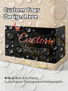 1~120pcs Custom Rectangle Stickers Personalized Sticker Logo Stickers Business Stickers Labels Postage Labels Order Stickers Wedding Stickers Party/Birthday Stickers Graduation Gift Graduate Labels/Stickers Father's Day Gift Stickers Independence Day Ideal For Wedding Favors, Baby Shower Gifts, Birthday Goodie Bags, Envelope Seals, Party Decor, Candle Jars, And DIY Crafts Paper/Vinyl/Holographic/Transparent,Office Decor