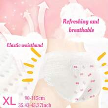 30 Pack Disposable Period Panties For Women, Menstrual Underwear, High Absorbency, Leak-Proof Nighttime Protection, 360° Stretch Elastic Waistband, Comfortable & Breathable, Travel Essential, Sanitary Pad Alternative Sexy Saudi Arabia's National Day Outdoor Use Portable Travel Menstrual Pads - White - View 7