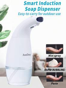Automatic Foam Soap Dispenser, Touchless Hand Wash, Sunscreen Container, Dispenser, Sensor Soap Dispenser, Wall-Mounted Soap Dispenser, Outdoor, Indoor Home, Bathroom, Kitchen, Hotel, 340ml, Halloween Gift, Christmas Gift, Hydrating Mist, Moisturizing Mist, Spray, Essence Spray, Hyaluronic Acid Spray, Toner Spray, Hand Wash, Body Wash, Shampoo, Waterless Gel, Sunscreen Lotion