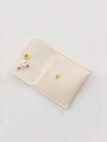 1/5/10pcs Faux Leather Jewelry Pouches With Snap Closure, Luxury Gift Bags For Earrings, Necklaces, Bracelets And Rings Storage - Multicolor - View 14