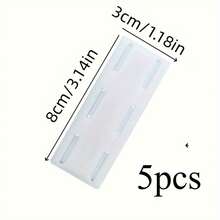 5 件/10 件自粘式电源板支架 - 壁挂式，无损可拆卸且耐用的塑料 - 节省空间的整理器、实用挂钩、家庭办公室电源线夹、简约设计、无需钻孔、实用挂钩 - 白色 - 查看 2