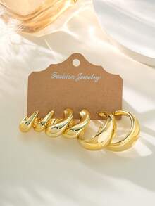 4-18 件/套女士个性化时尚优雅耳环套装，适合休闲、派对、旅行、海滩、生日礼物搭配服装