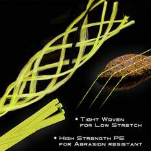 Braided Fishing Line - Pro Grade Power Performance Saltwater Freshwater Fish - Colored Fishing Line Braid For Extra Visibility