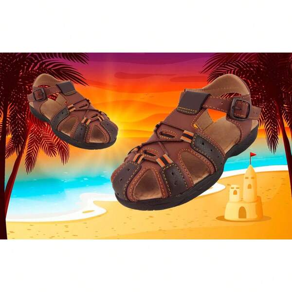 Sandalia Huarache Para Niños De Decanso Para Vacacionar Chancla De Playa 590-C