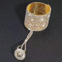 Gold Color Belly Dance Crystal Bracelet For Women 1Piece