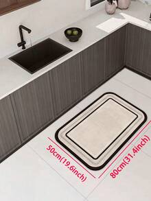 1入組豪華風格矽膠廚房墊，具有線條方塊與漸層圖案。緩震，防疲勞，吸水，快速乾燥，防滑墊，適用於廚房，浴室，入口，洗衣房等，房間裝飾 - 彩色 - 查看 13