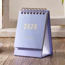 2025-2026 Mini Desk Calendar-Vertical Flap Portable Flip Calendar,Thick Paper Double Line Binding For Home/Office (Random Color, 1pc, Ins Style Seasonal Themes) - 2026 Mini Desk Calendar (random Color, 1 Pc) - View 4