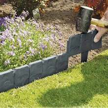 Kit de bordure de jardin en plastique PE facile à installer avec ancrages robustes - Limites de pelouse durables pour la séparation des paysages et des pelouses