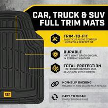 Alfombrillas de goma para todo tipo de clima, para coche, camin, SUV y furgoneta, proteccin total, ribete duradero para adaptarse a revestimientos resistentes, sin olor, negro, nmero de modelo: CAMT - 1004 - BK - 01-Negro - Ver 2
