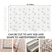 搁板衬垫 – 优质非粘性厨房橱柜和抽屉衬垫 – 具有现代图案的防水搁板纸 – 耐用的 EVA 橱柜垫 – 易于切割