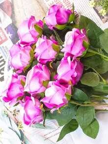 1/5/8/150 Stück weinrote Rosen Künstliche Blumen Künstlicher Brautstrauß Realistische Samt Faux Blume Blumenarrangement Dekoration Künstliche Rose für Valentinstag Geschenke Hochzeitsfeier Heim Dekoration, Geburtstags Geschenke Outdoor Indoor Dekoration