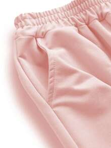 2 Stücke/Set Tween-Mädchen Weihnachts Bedruckter Kapuzenpullover und Weihnachts Slogans Bedruckte Hose, geeignet für Herbst/Frohes Neues Jahr Tragen