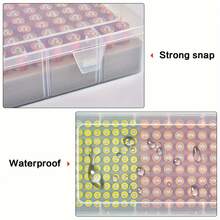 Battery Storage Organizer Case, Battery Vault Box Holder Container For 134pcs AA AAA Batteries, Garage Organization Carrying Bag Fits Home Kitchen Warehouse (Batteries Not Included) - 無色 - 查看 3