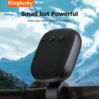 Kinglucky Altavoz de bicicleta portátil con sonido estéreo 5.2, montaje en barra delantera, refuerzo de graves, adecuado para ciclismo y música, compatible con llamadas manos libres, componentes de audio duraderos, altavoz perfecto para uso en exteriores, serie de ratán, música al aire libre, altavoz de bicicleta, altavoz ligero, audio de moda