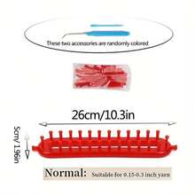 Beginner DIY Handmade Weaving Kit - Plastic Weaving Loom Tool Set With Crochet Hook, Suitable For All Seasons Handicrafts, Slouchy Weaving Scarf Towel Weaving Loom, Easy To Use Handloom