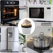 Molde para pochar huevos en freidora de aire, moldes de silicona para magdalenas y tartaletas para freidora de aire, molde reutilizable para pochar huevos en microondas, molde para tartas, accesorios de cocina, utensilios de hornear, suministros DIY para cumpleaños, bodas, fiestas, Año Nuevo y Navidad, suministros prácticos para el desayuno, suministros para cenas familiares, suministros para fiestas