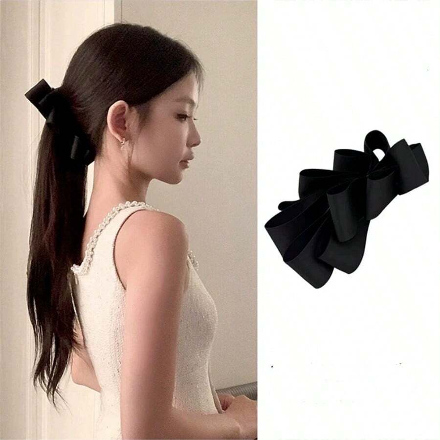1个甜美波点褶皱发夹，高马尾固定香蕉夹，2026新款发饰，春季 - 彩色 - 查看 1