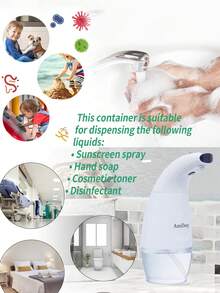 Automatic Foam Soap Dispenser, Touchless Hand Wash, Sunscreen Container, Dispenser, Sensor Soap Dispenser, Wall-Mounted Soap Dispenser, Outdoor, Indoor Home, Bathroom, Kitchen, Hotel, 340ml, Halloween Gift, Christmas Gift, Hydrating Mist, Moisturizing Mist, Spray, Essence Spray, Hyaluronic Acid Spray, Toner Spray, Hand Wash, Body Wash, Shampoo, Waterless Gel, Sunscreen Lotion