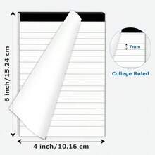 MuiAng 12 Pack Note Pads Refills 4 X 6 Inch Memo Pads Writing Pads, White Small Notepads Scratch Pads Mini Notepad With 30 Sheets Lined Paper In Each Pad - ColorC - View 2