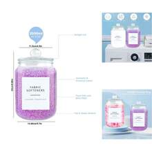 2 Frascos de Vidrio Transparentes para Organizar la Lavandería - 1/2 Galón Cada Uno, con 2 Cucharadas y 6 Etiquetas - transparente - Ver 1