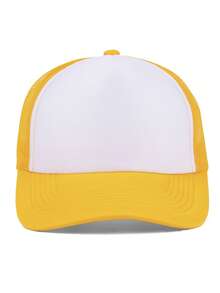 1 Pc, Unisex Custom Foam Trucker Hat With Embroidery, Personalized Foam Hat, Unisex Foam Trucker Hat, Custom Caps, Custom Hats, Trucker Hats, Dawg, Vintage, Casual, Unisex, Hipster, Old Money, Stylish, Cute, Custom, Personalized, Unique, Customized, Ideal Gifts For Him, Ideal Gifts For Her, Boyfriend, Girlfriend, Family, Friends, Grandparents, Her, Summer - Multicolor - View 15