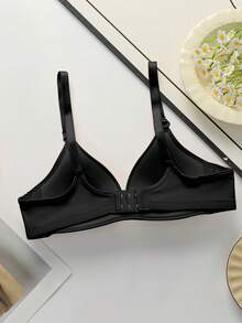 VIOMISHA V-Style Bra Women's Casual Black Push Up Padded Bra With Medium Stretch Fabric And Adjustable Straps - màu đen - Xem 3