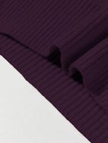 EAVA 女士优雅高领毛衣背心，复古宽松休闲百搭无袖针织毛衣背心，适合情人节穿着 - 紫色 - 查看 4