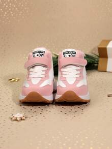 1 Pair Children's Casual Warm Sports Shoes, Anti-Slip Durable Fashion High-Top Leather Surface Slightly Water-Resistant Kids Shoes Suitable For Girls, Thermal Lined For Autumn/Winter