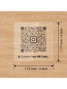 96 de autocolante personalizate cu coduri QR PET albe, imprimate personalizat, 4,4 cm pătrate, durabile, cu spate adeziv, pentru logo-uri de afaceri, text personalizat, link-uri de socializare, etichete de produse - Autocolante transparente - Vizualizare 15