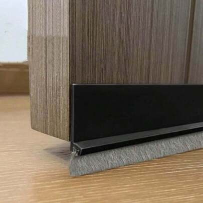 Door Sweep For Door Bottom, Integrated Bottom Door Draft Stopper With Brush, Self-Adhesive Under Door Seal For Insect/Dust/Noise/Hot Or Cold Air Insulation, 100cm