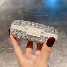 Luxury Rhinestone Embellished Pill Box, High-End Portable Pill Storage Container, Creative Sealed Mini Organizer Box, - Multicolor - View 9