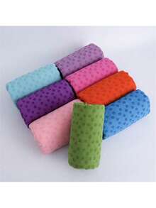 1条防滑吸水瑜伽毛巾,适用于高温瑜伽、普拉提和各种运动 - 适用于瑜伽馆、户外、办公室、卧室、客厅、健身房(款式随机发货) - 彩色 - 查看 6