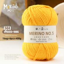 400g Wool Yarn, 245 Thick Alpaca Wool Yarn, Casual Knitting Bar Knitting Yarn, Suitable For Making Fashionable Coats, Scarves, Hats, Gloves, Wool Carpets, Wool Cushions, Handicrafts, Clothing, 50% Wool, 50% Polyester, 1 Bag = 4 Balls = 400g - Four Packs - View 21